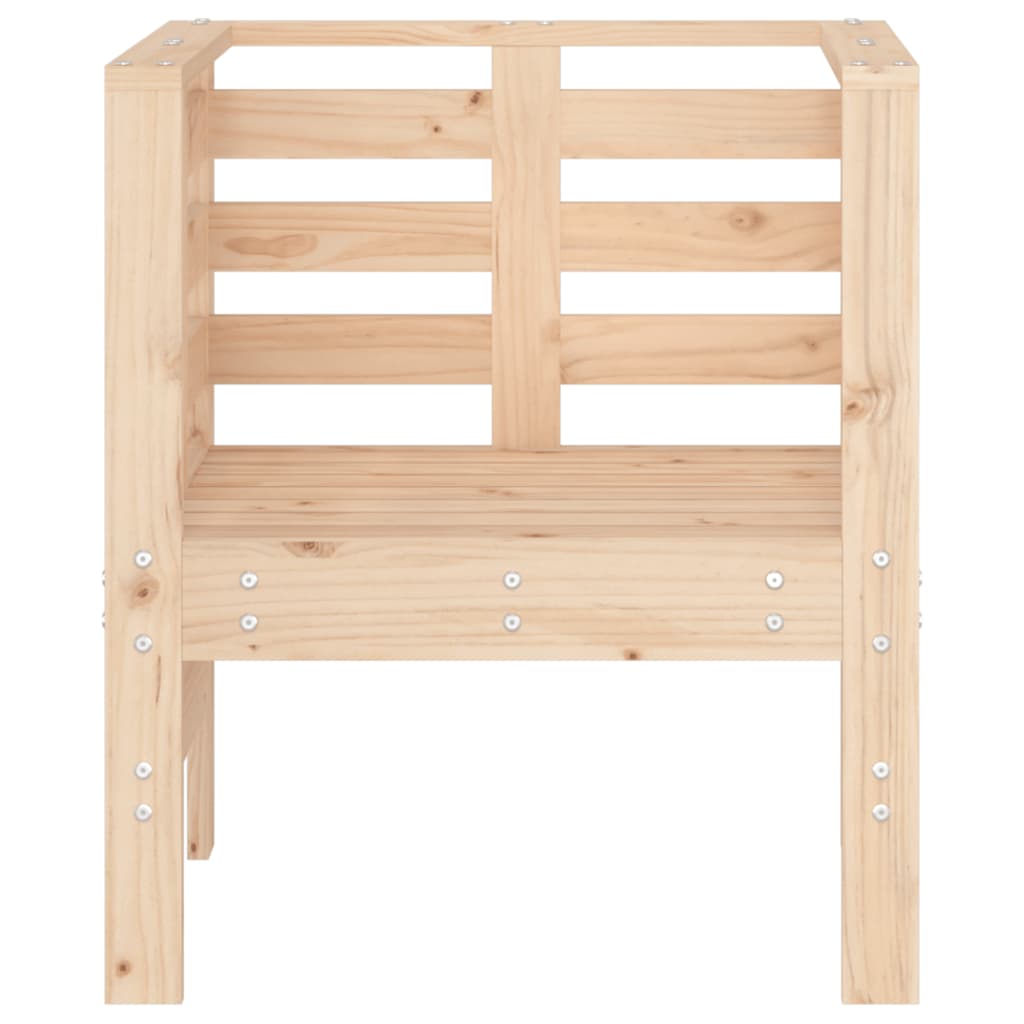Zahradní židle 2 ks 61,5 x 53 x 71 cm masivní borové dřevo