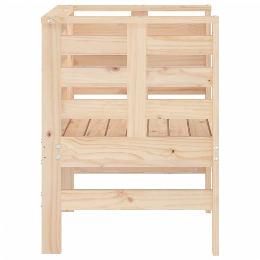Zahradní židle 2 ks 61,5 x 53 x 71 cm masivní borové dřevo