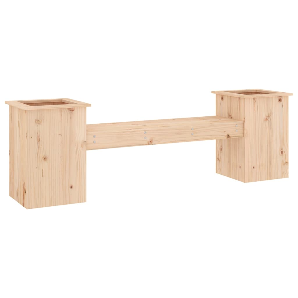 Lavice s truhlíky 184,5 x 39,5 x 56,5 cm masivní borové dřevo