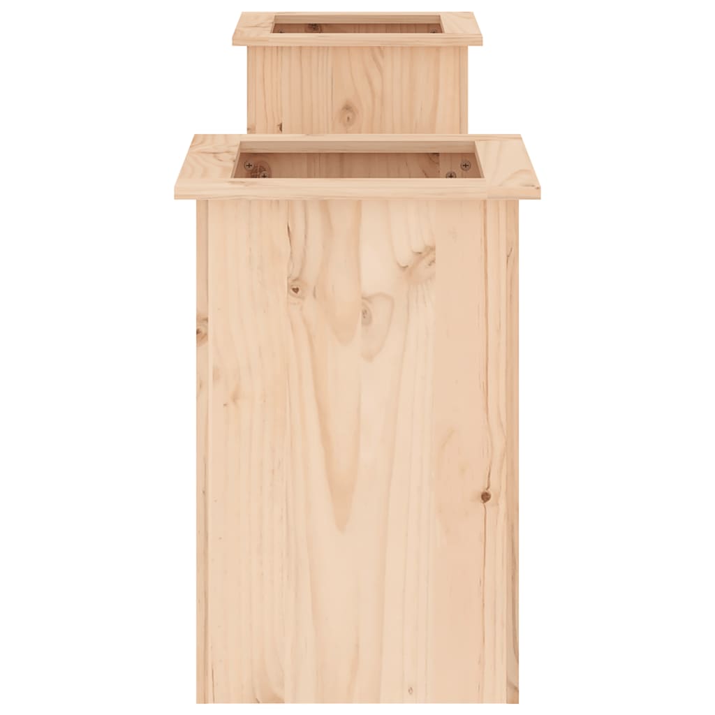 Lavice s truhlíky 184,5 x 39,5 x 56,5 cm masivní borové dřevo