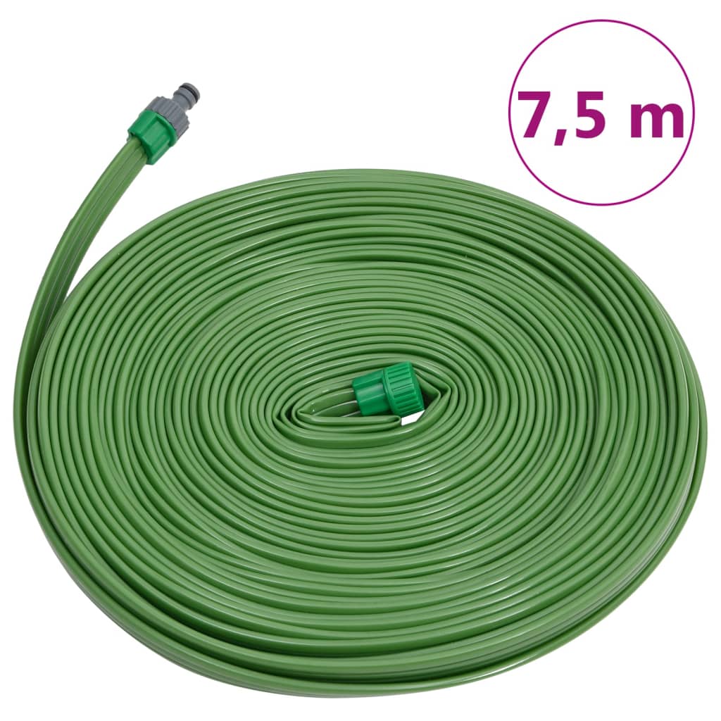 Zavlažovací hadice se 3 trubkami zelená 7,5 m PVC