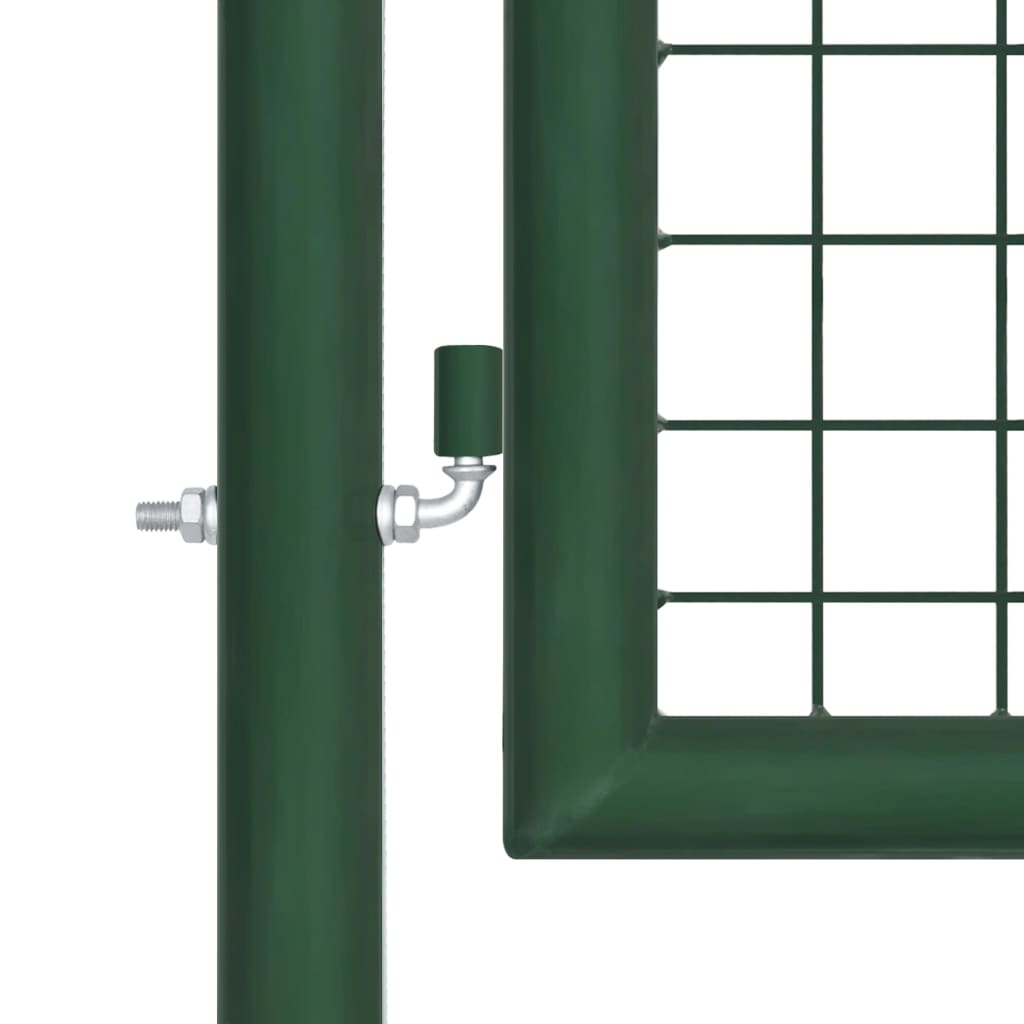 Zahradní branka s pletivem zelená 400 x 175 cm pozinkovaná ocel
