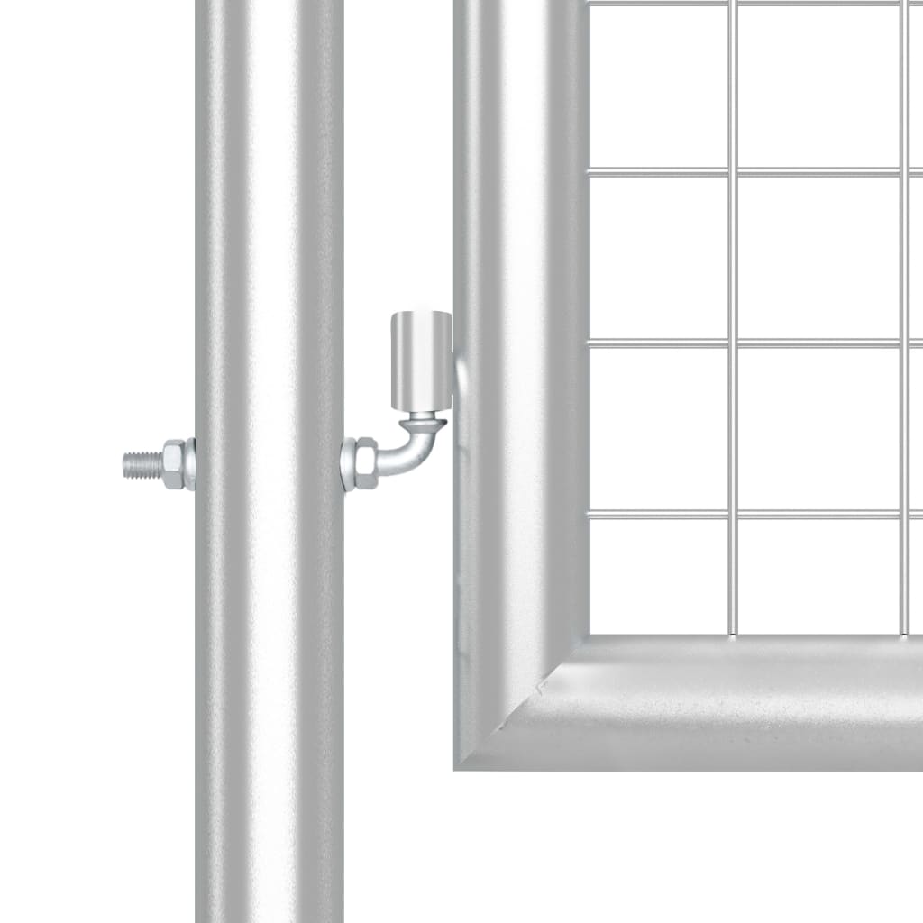 Zahradní branka s pletivem stříbrná 400x175 cm pozinkovaná ocel