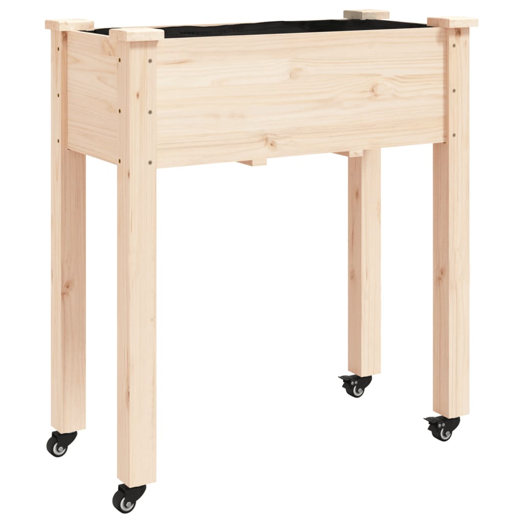 Truhlík na kolečkách s vložkou 71x37x80cm masivní jedlové dřevo