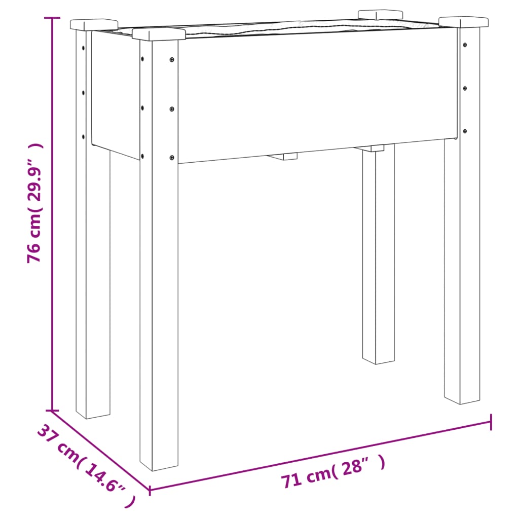Truhlík na kolečkách s vložkou 71x37x80cm masivní jedlové dřevo