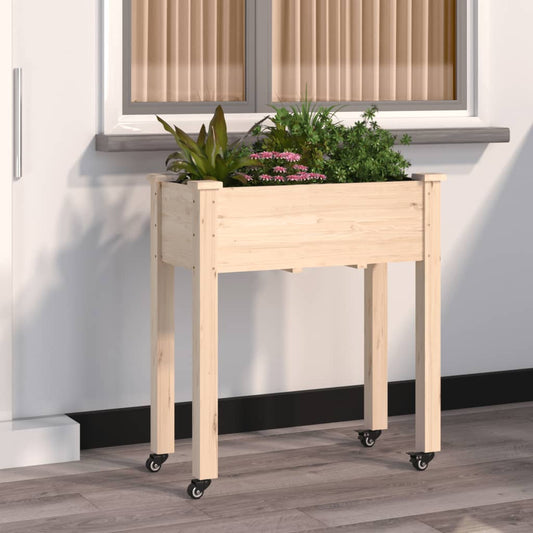 Truhlík na kolečkách s vložkou 71x37x80cm masivní jedlové dřevo
