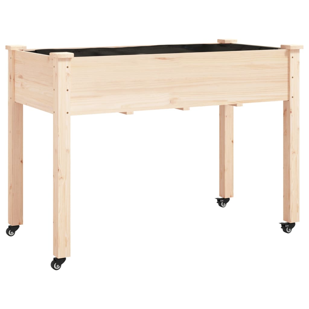 Truhlík na kolečkách s vložkou 118 x 59 x 80 cm masivní jedle