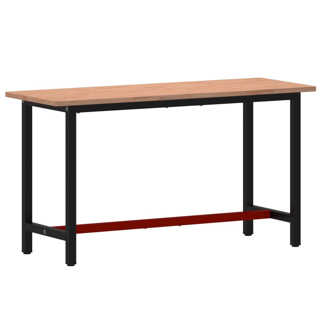 Pracovní stůl 150 x 55 x 81,5 cm masivní bukové dřevo a kov