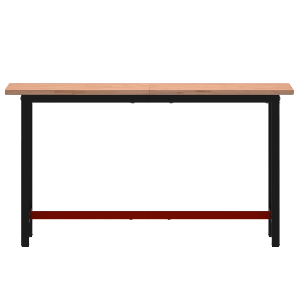 Pracovní stůl 150 x 55 x 81,5 cm masivní bukové dřevo a kov