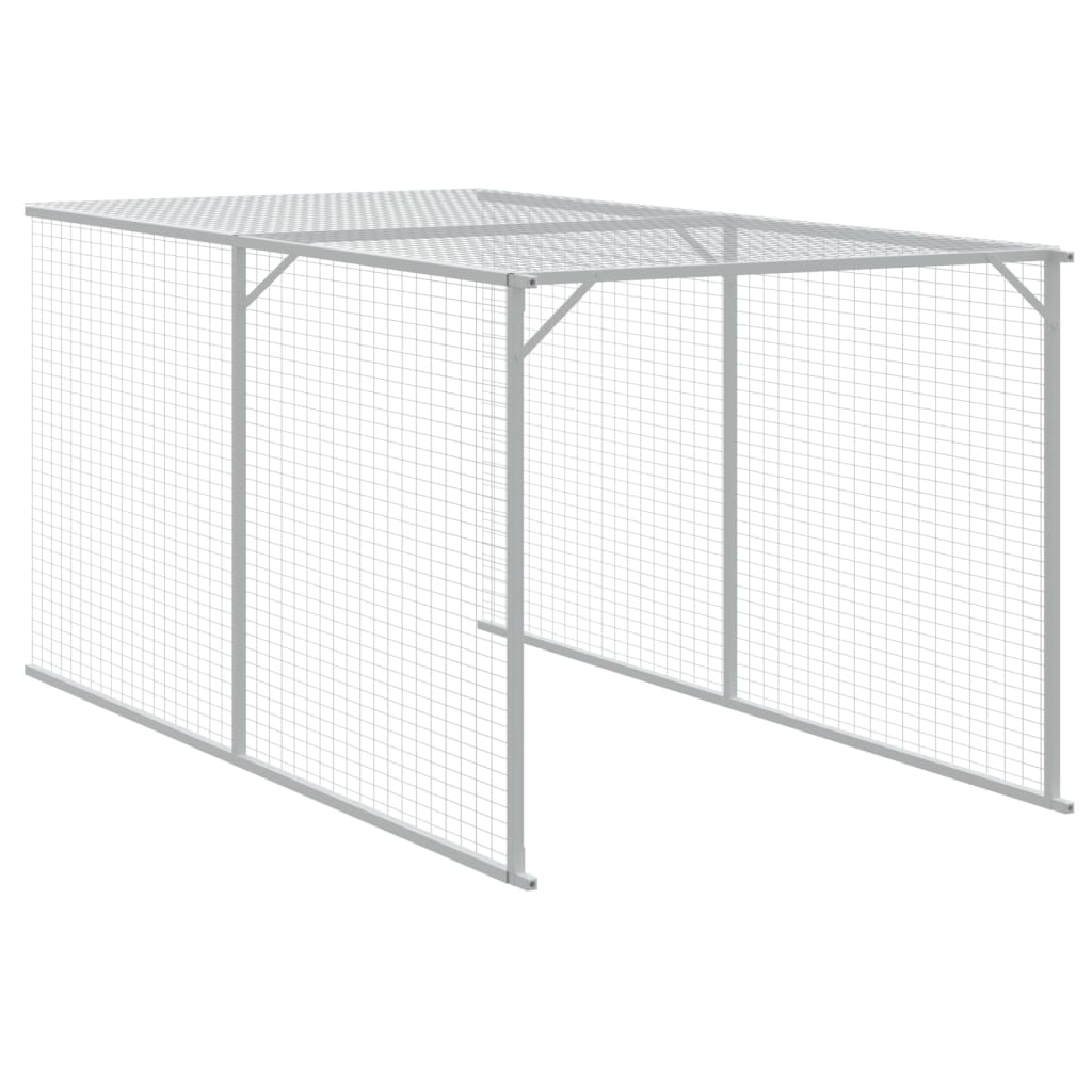 Kurník s výběhem antracitový 110x405x110 cm pozinkovaná ocel