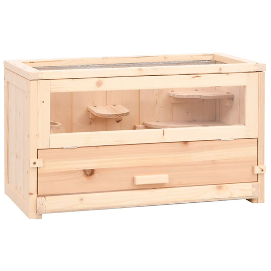 Klec pro křečky 60 x 30 x 35 cm masivní jedlové dřevo