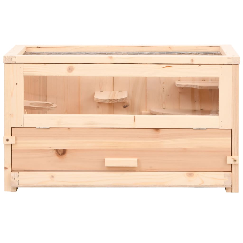 Klec pro křečky 60 x 30 x 35 cm masivní jedlové dřevo