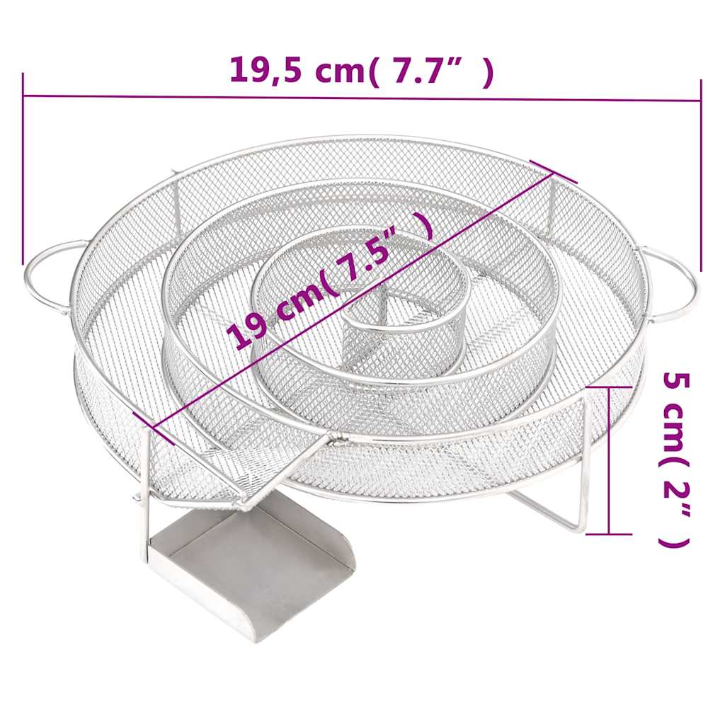 Generátor studeného kouře kulatý 19,5 cm nerezová ocel