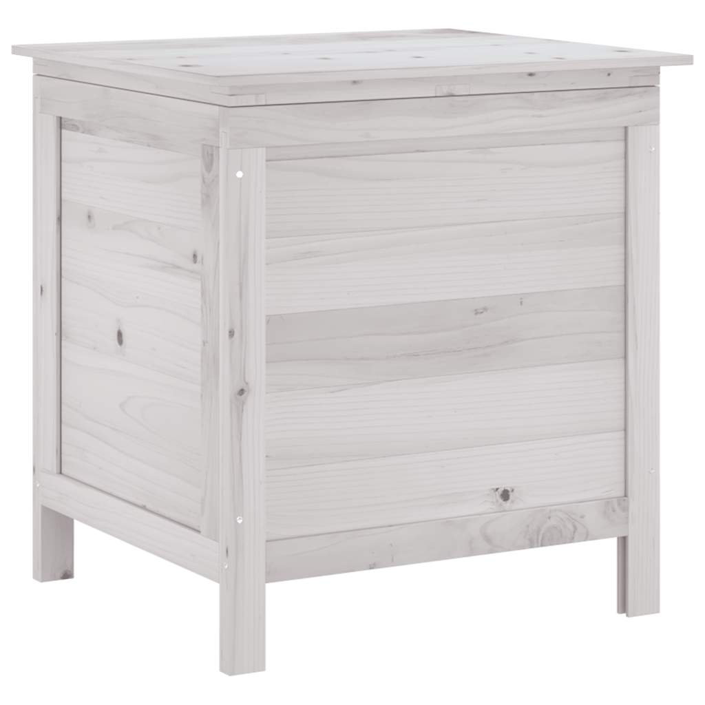 Zahradní úložný box bílý 50x49x56,5 cm masivní jedlové dřevo
