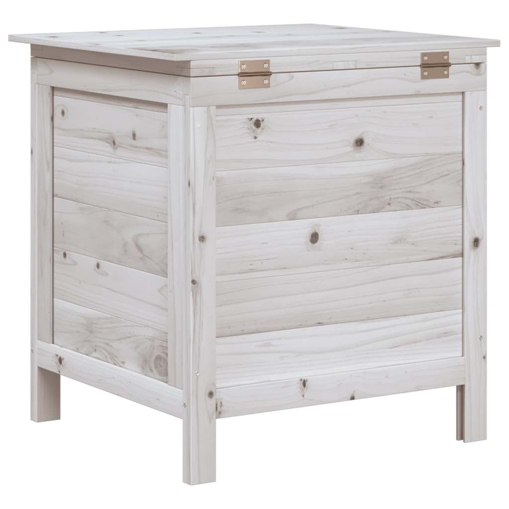 Zahradní úložný box bílý 50x49x56,5 cm masivní jedlové dřevo