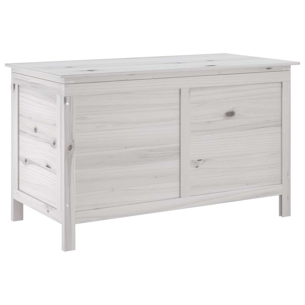 Zahradní úložný box bílý 99x49,5x58,5 cm masivní jedlové dřevo