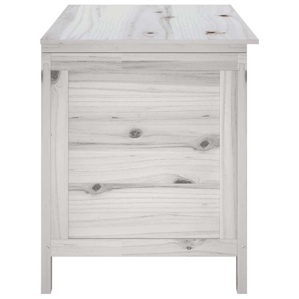 Zahradní úložný box bílý 99x49,5x58,5 cm masivní jedlové dřevo