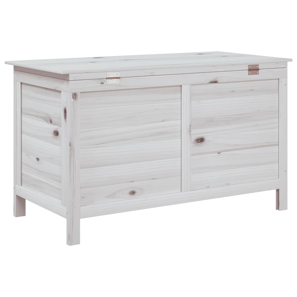 Zahradní úložný box bílý 99x49,5x58,5 cm masivní jedlové dřevo