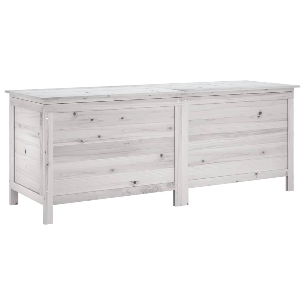 Zahradní úložný box bílý 150x50x56,5 cm masivní jedlové dřevo