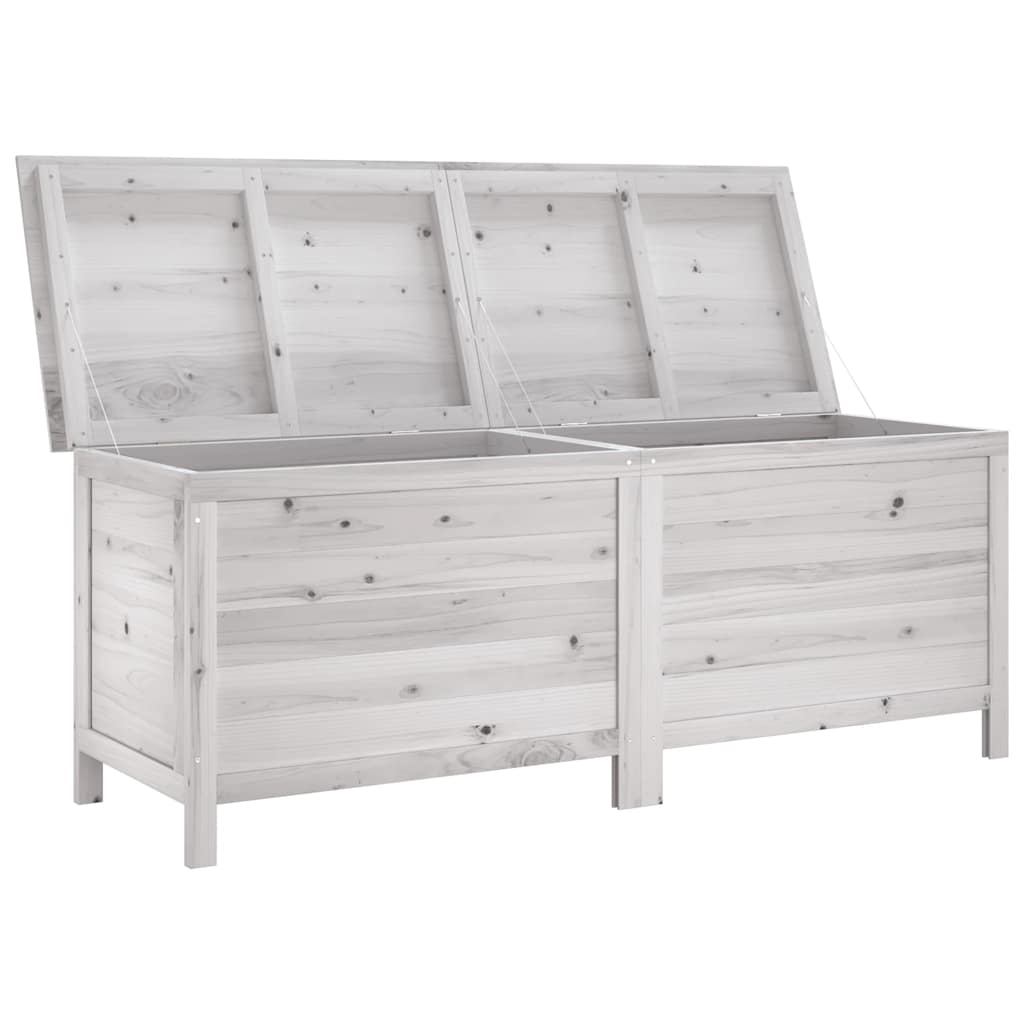Zahradní úložný box bílý 150x50x56,5 cm masivní jedlové dřevo