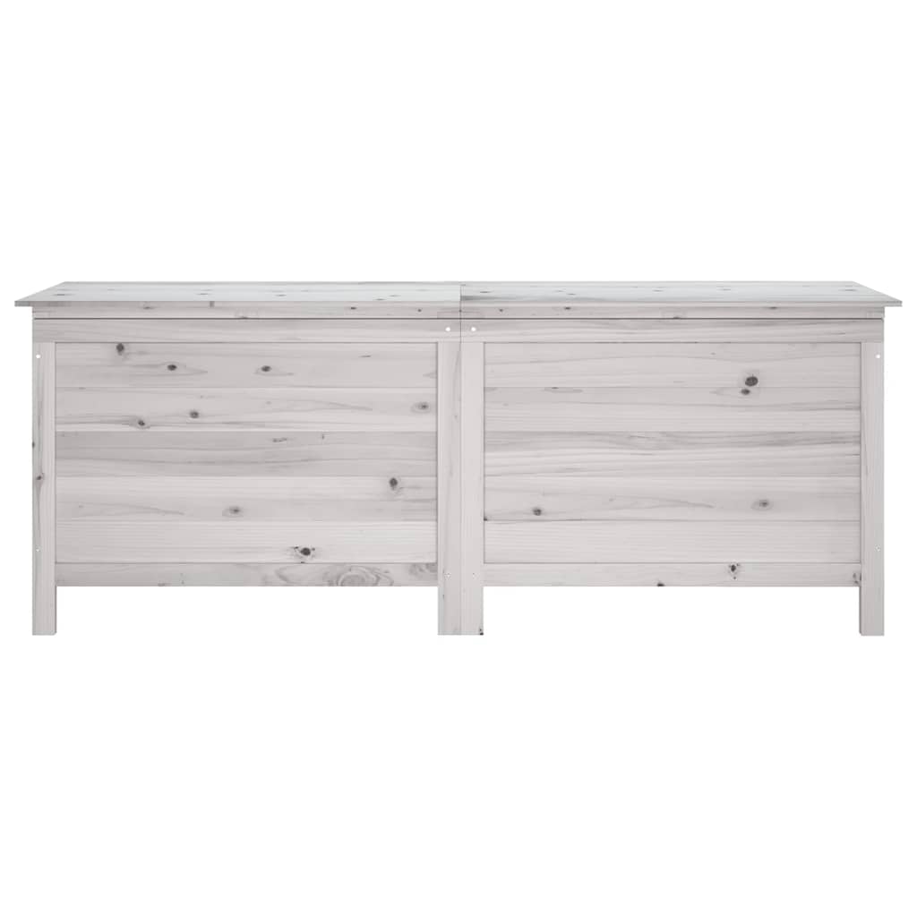 Zahradní úložný box bílý 150x50x56,5 cm masivní jedlové dřevo