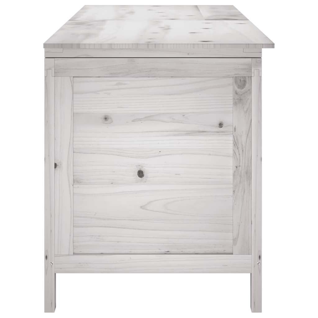 Zahradní úložný box bílý 150x50x56,5 cm masivní jedlové dřevo