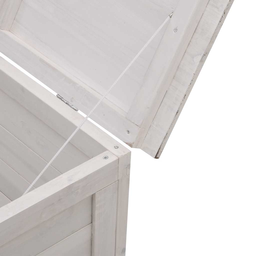 Zahradní úložný box bílý 150x50x56,5 cm masivní jedlové dřevo