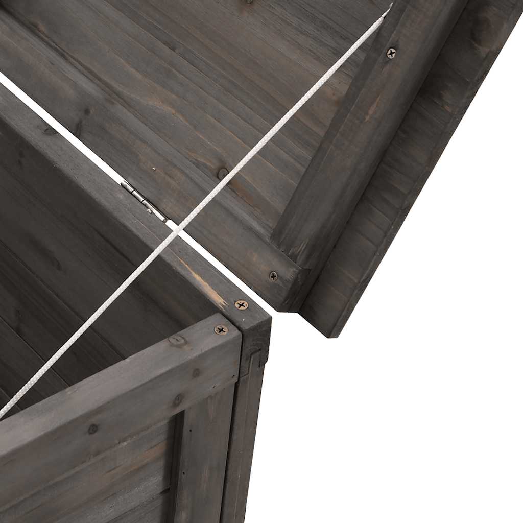 Zahradní úložný box antracitový 150x50x56,5 cm masivní jedle