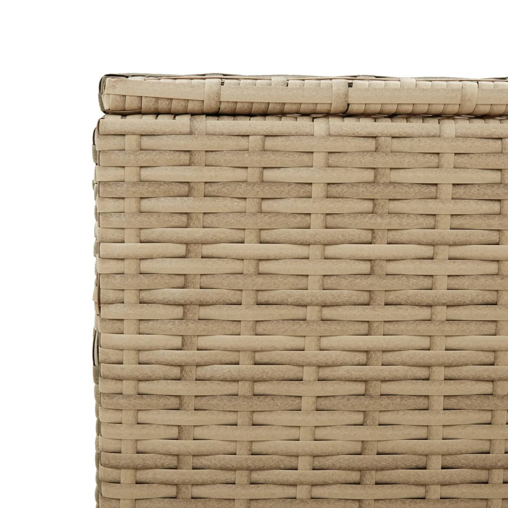 Zahradní úložný box s kolečky mix béžové 190 l polyratan