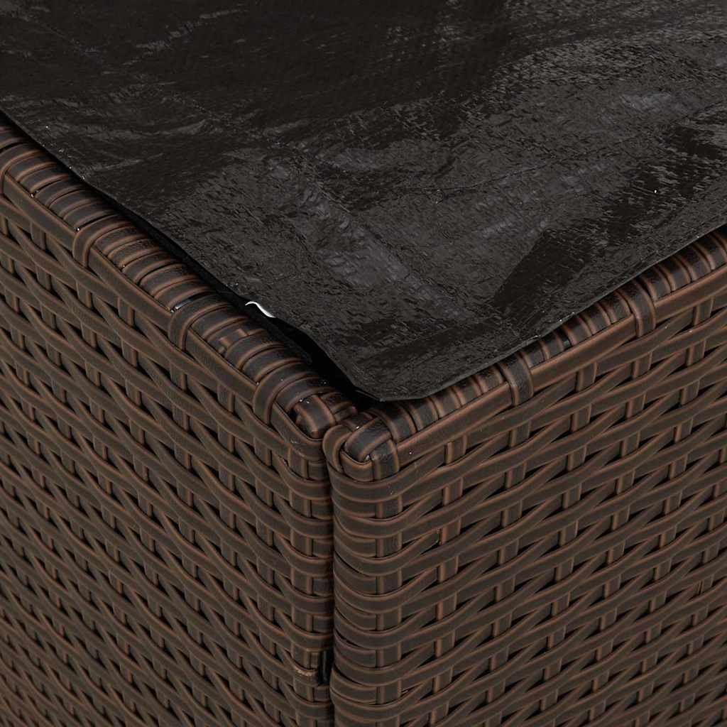 Cushion box s úložištěm Hnědá 50 x 50 x 50 cm polyratan