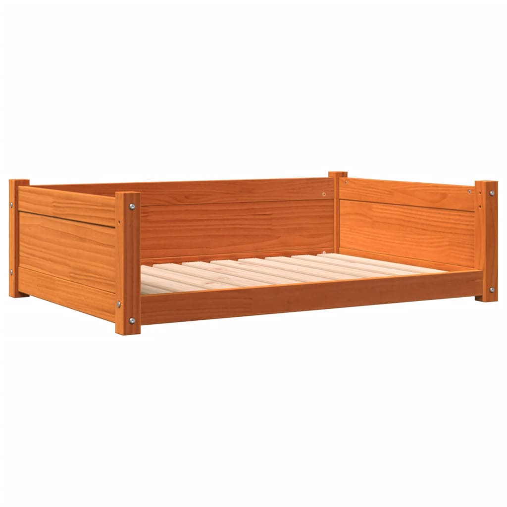 Pelíšek pro psy voskově hnědý 95,5x65,5x28 cm masivní borovice