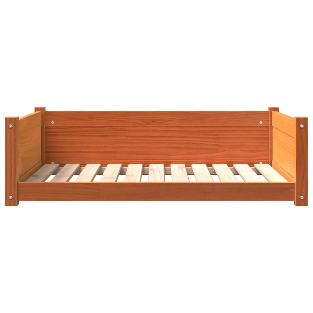 Pelíšek pro psy voskově hnědý 95,5x65,5x28 cm masivní borovice