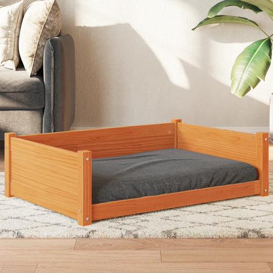 Pelíšek pro psy voskově hnědý 95,5x65,5x28 cm masivní borovice