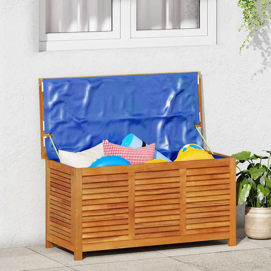 Zahradní úložný box s lamelami 113 x 50 x 56 cm masivní akácie