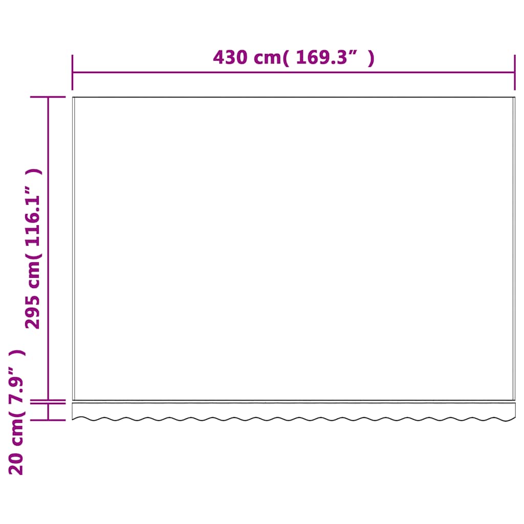 Náhradní plachta na markýzu červené a bílé pruhy 4,5 x 3 m