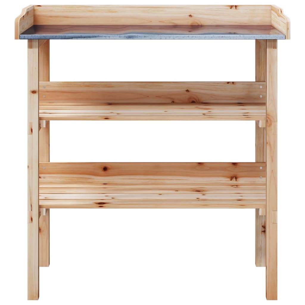 Přesazovací stůl s policemi 78x38x82,5 cm masivní jedlové dřevo