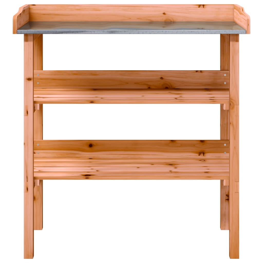 Přesazovací stůl s policemi hnědý 78x38x82,5 cm masivní jedle