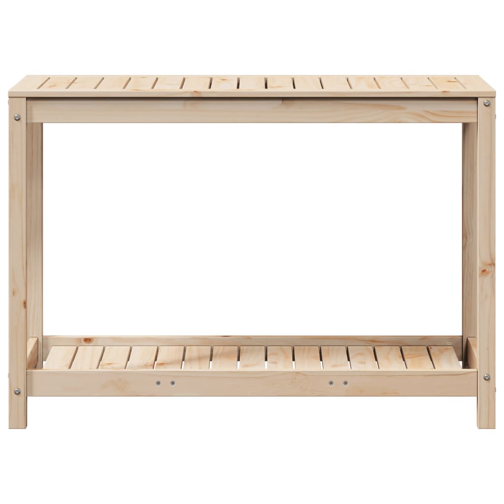 Přesazovací stůl s policí 108 x 50 x 75 cm masivní borové dřevo