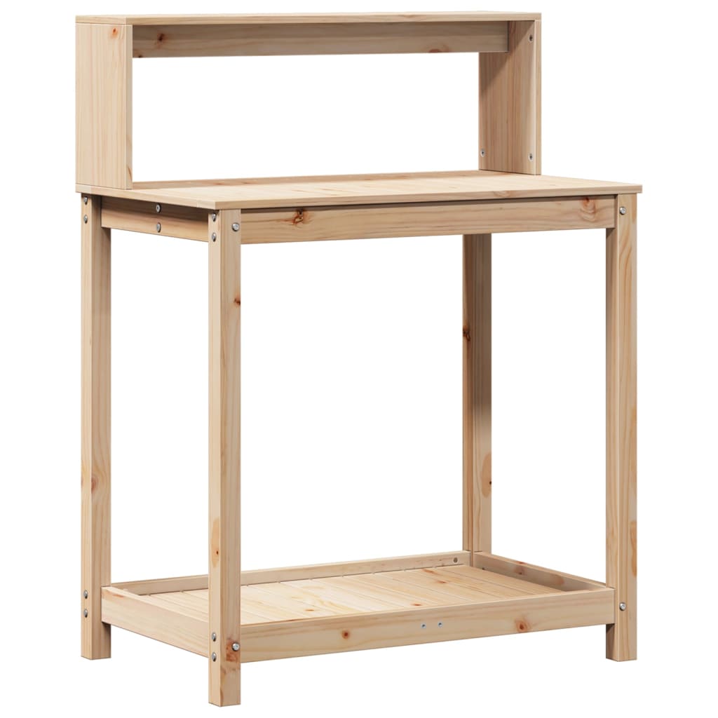 Přesazovací stůl s policemi 82,5x50x109,5 cm masivní borovice