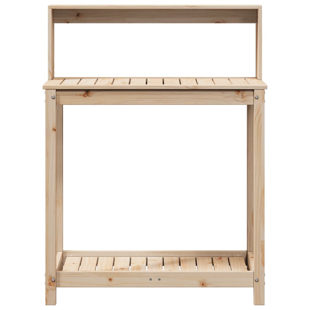 Přesazovací stůl s policemi 82,5x50x109,5 cm masivní borovice