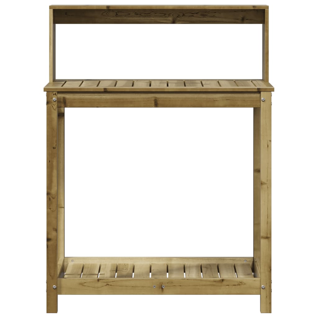 Přesazovací stůl s policemi 82,5x50x109,5 cm impregnované dřevo