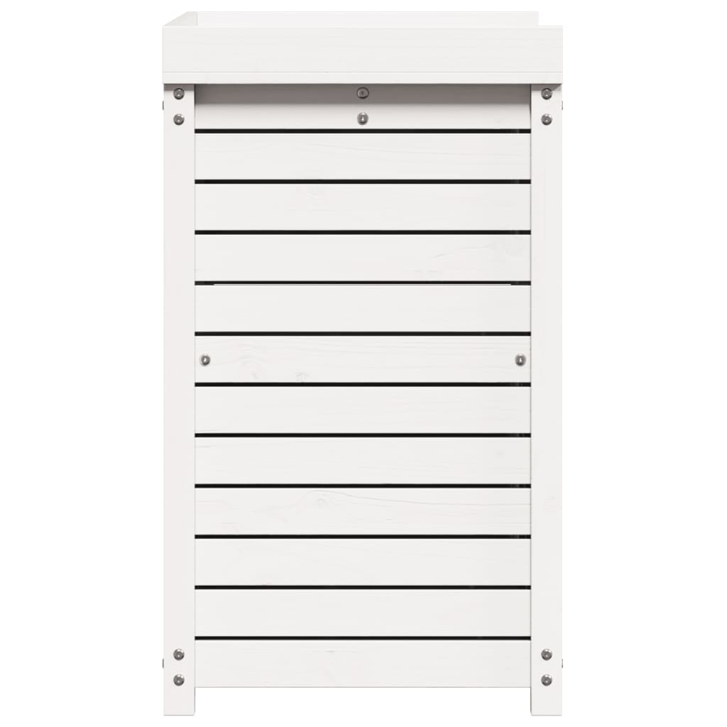 Přesazovací stůl s policemi bílý 82,5x50x86,5 cm masiv borovice