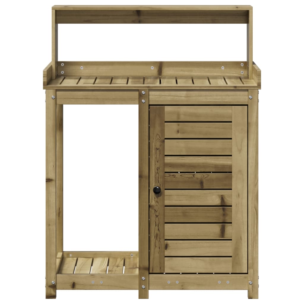 Přesazovací stůl s policemi 82,5x50x109,5 cm impregnované dřevo
