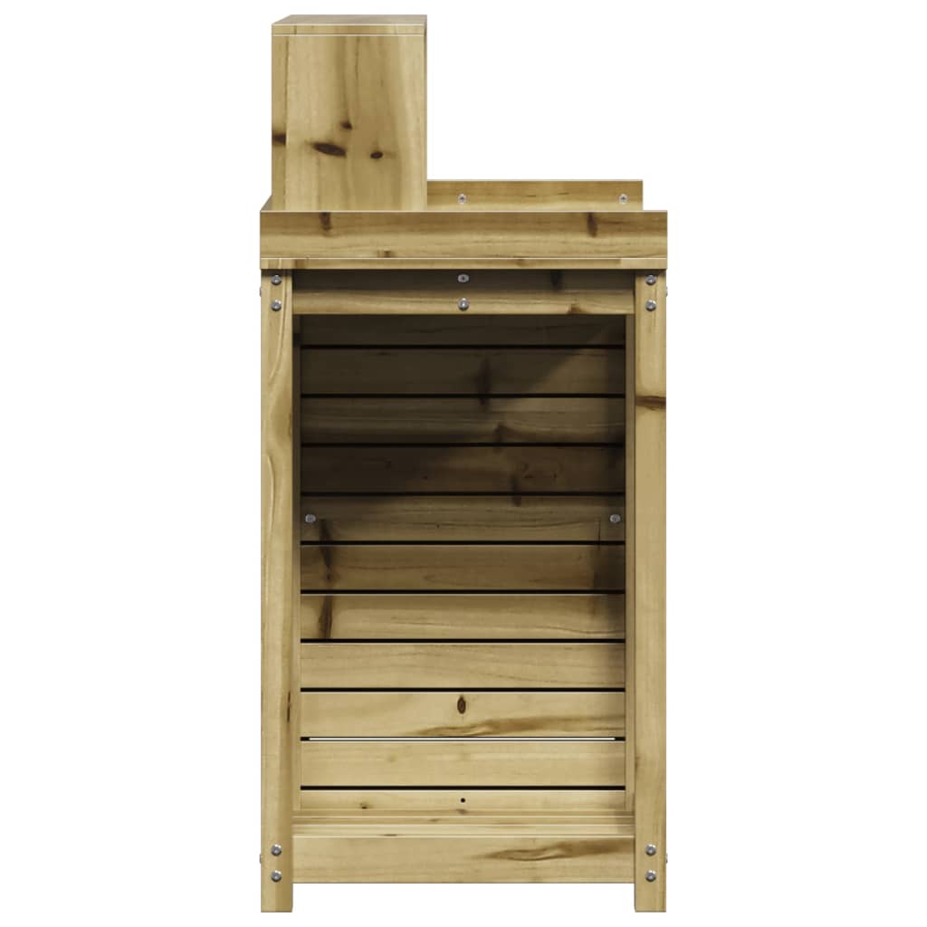 Přesazovací stůl s policemi 82,5x50x109,5 cm impregnované dřevo