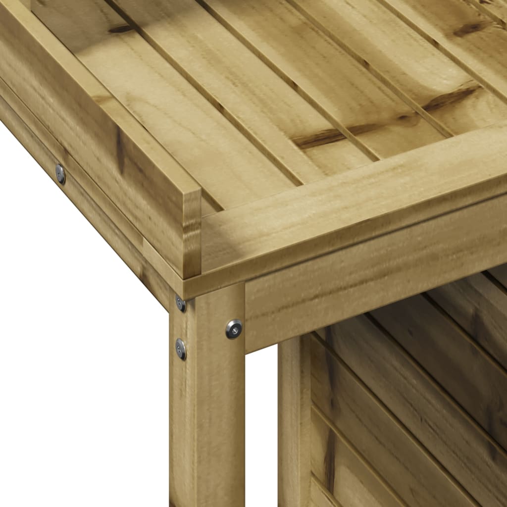 Přesazovací stůl s policemi 82,5x50x109,5 cm impregnované dřevo
