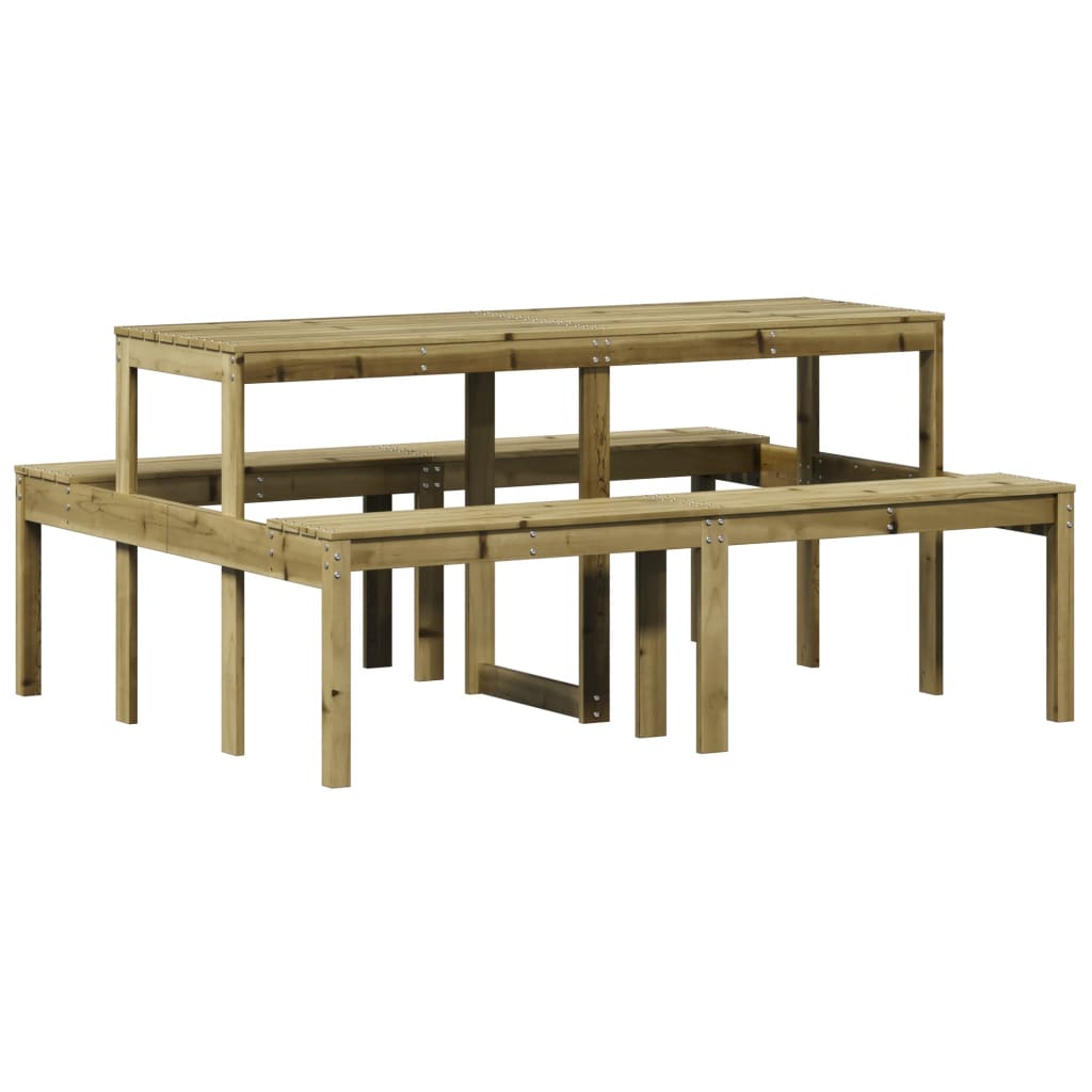 Piknikový stůl 160 x 134 x 75 cm impregnovaná borovice