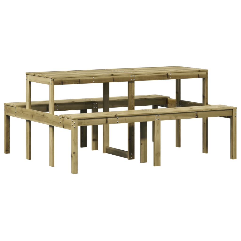 Piknikový stůl 160 x 134 x 75 cm impregnovaná borovice