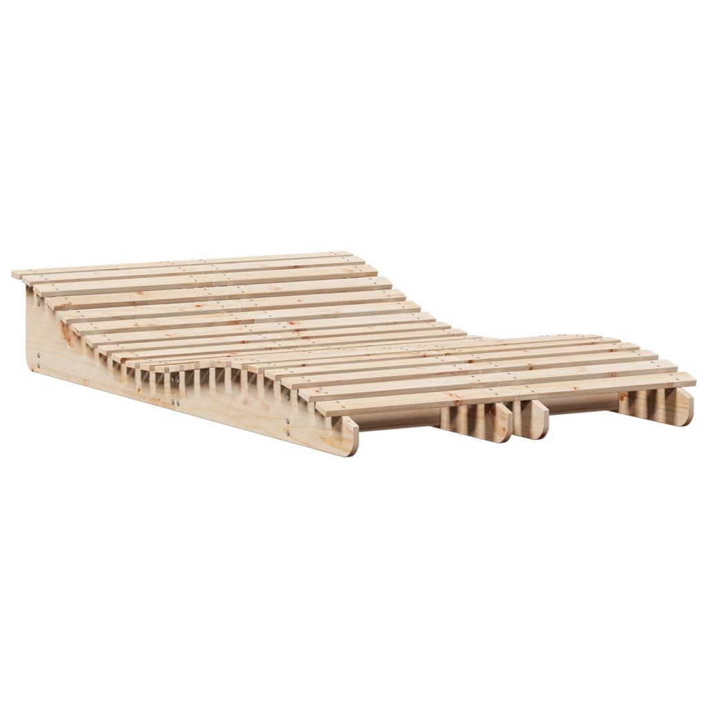 Zahradní lehátka 2 ks 205 x 60 x 31,5 cm masivní borové dřevo