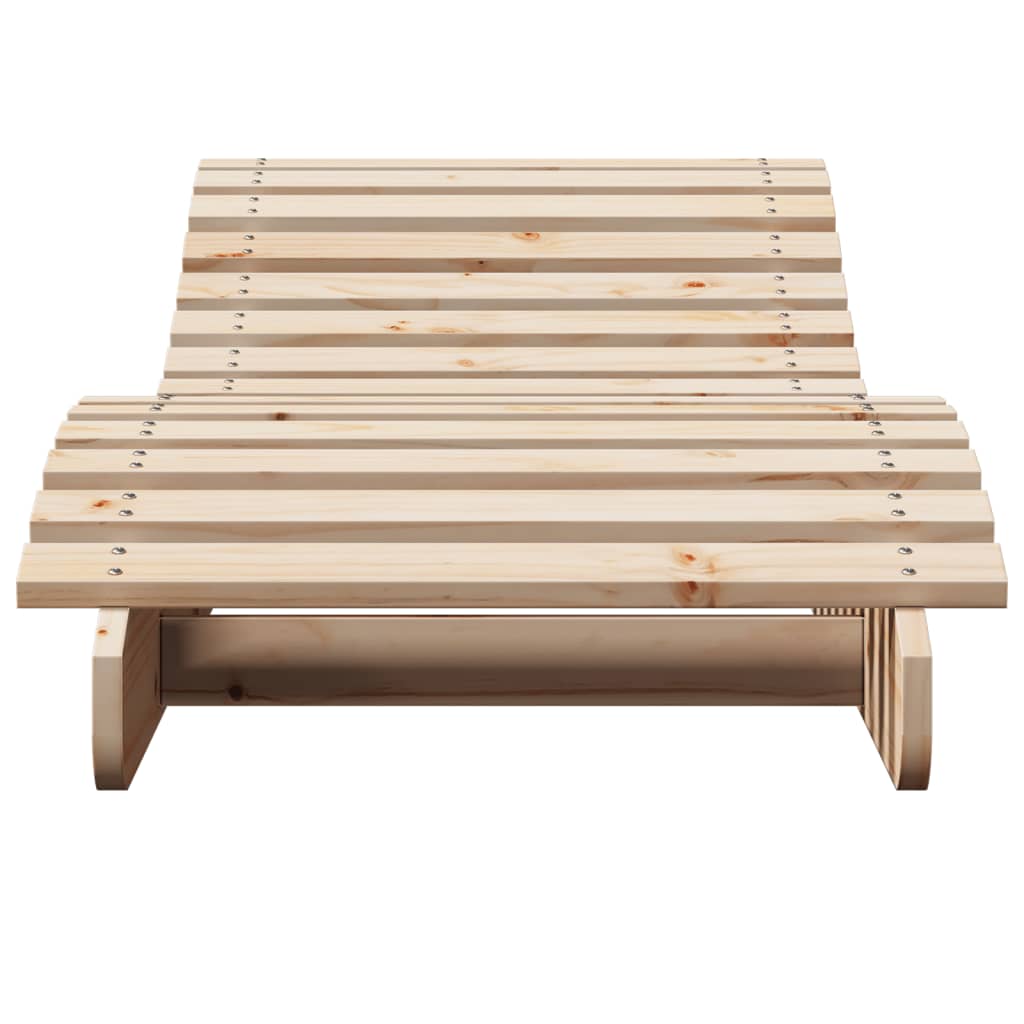 Zahradní lehátka 2 ks 205 x 60 x 31,5 cm masivní borové dřevo