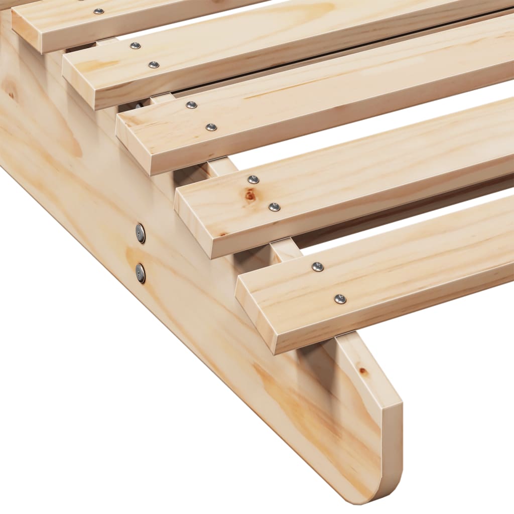 Zahradní lehátka 2 ks 205 x 60 x 31,5 cm masivní borové dřevo